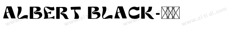 Albert Black字体转换